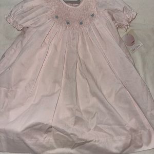 Petit Ami pink smocked dress- 3months